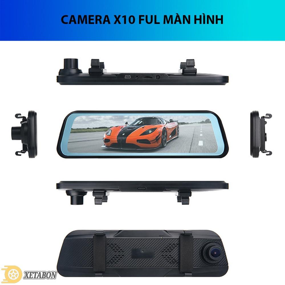 camera hành trình gương kết nối điện thoại X10 plus