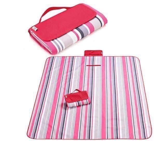 Thảm du lịch gấp gọn cho cá nhân, gia đình mang đi khi đi cắm trại, picnic, dã ngoại loại to 180x150cm thiết kế chống thấm nước, họa tiết kẻ caro