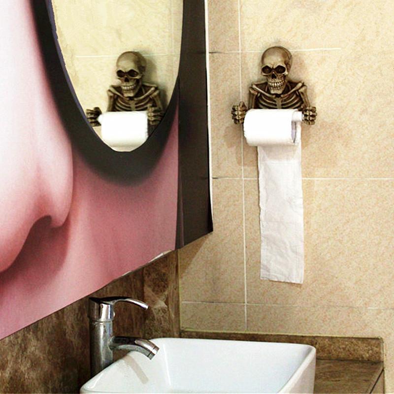 Skull giữ giấy vệ sinh treo tường lưu trữ giấy vệ sinh cuộn