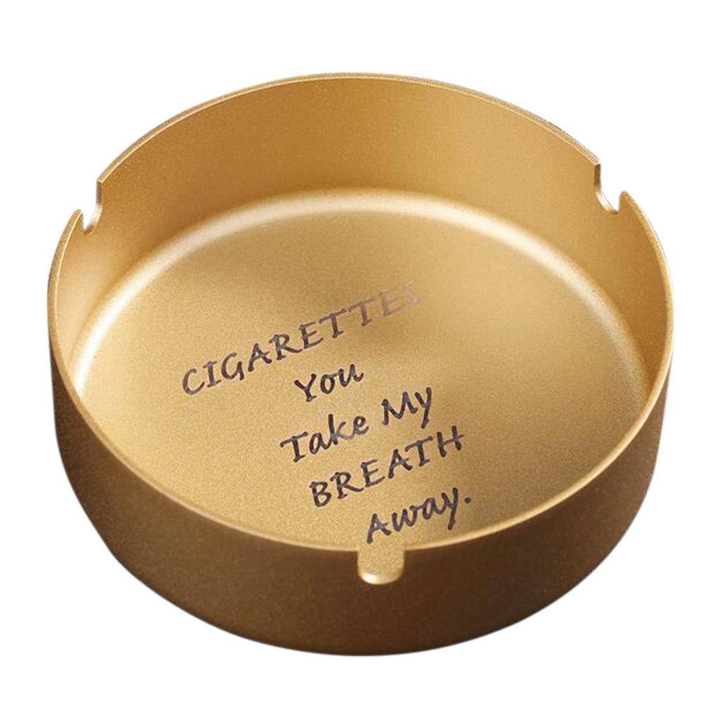 Stainless Steel Ashtray Desktop Tabletop Trash Can Cigar Holder Rack