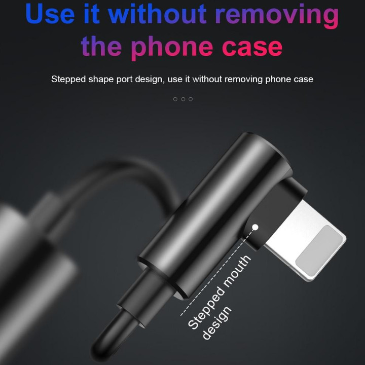 Bộ chuyển cổng Lightning sang Audio 3.5mm + Lightning Baseus L42 cho iPhone X/ XS Max CALL42-01 - Hàng nhập khẩu
