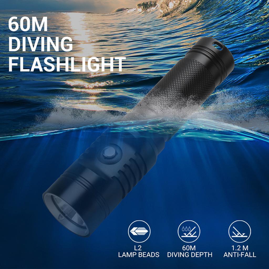 Underwater Diving  Waterproof Dive  Flashlight