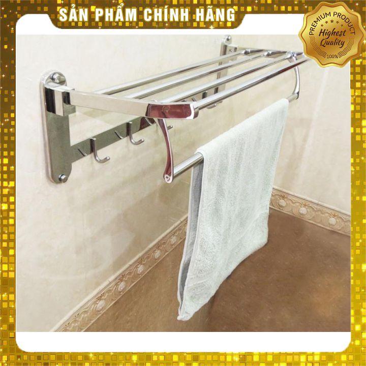 Giá Vắt Khăn Nhà Tắm Inox 304 Cao Cấp Sáng Bóng - Giá Vắt Khăn 2 Tầng Tiện Lợi