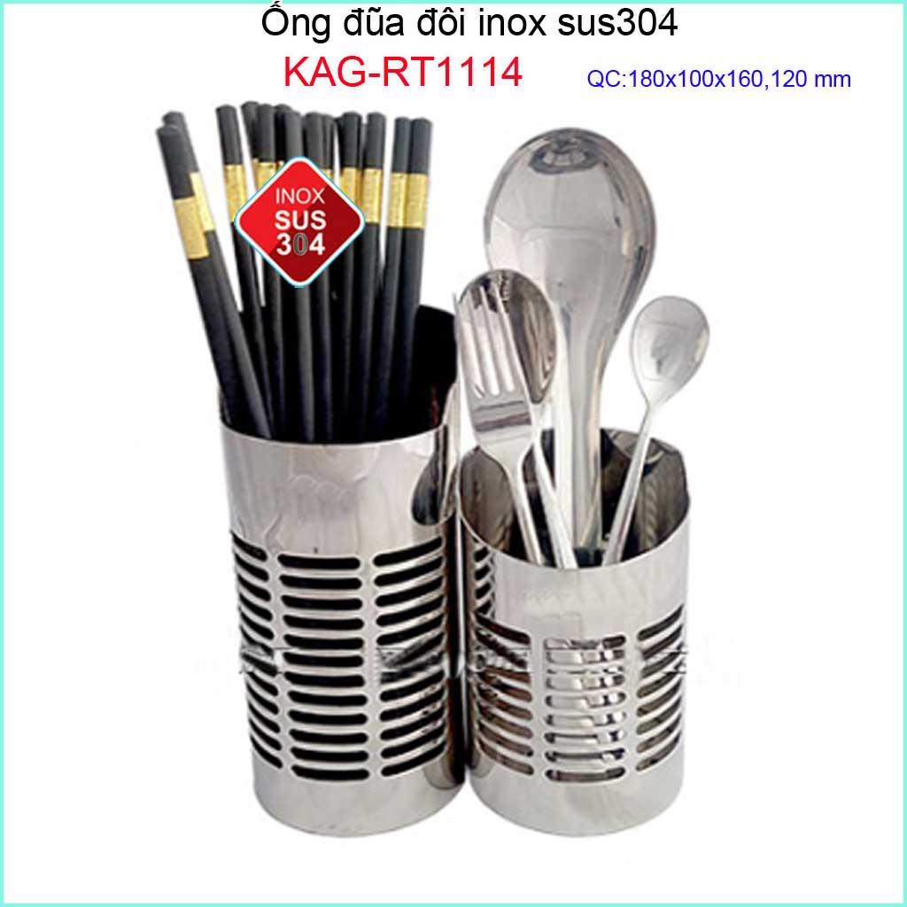 Ống đũa, ống đựng đũa nhà bếp Inox SUS304 cao cấp KAG-RT1114