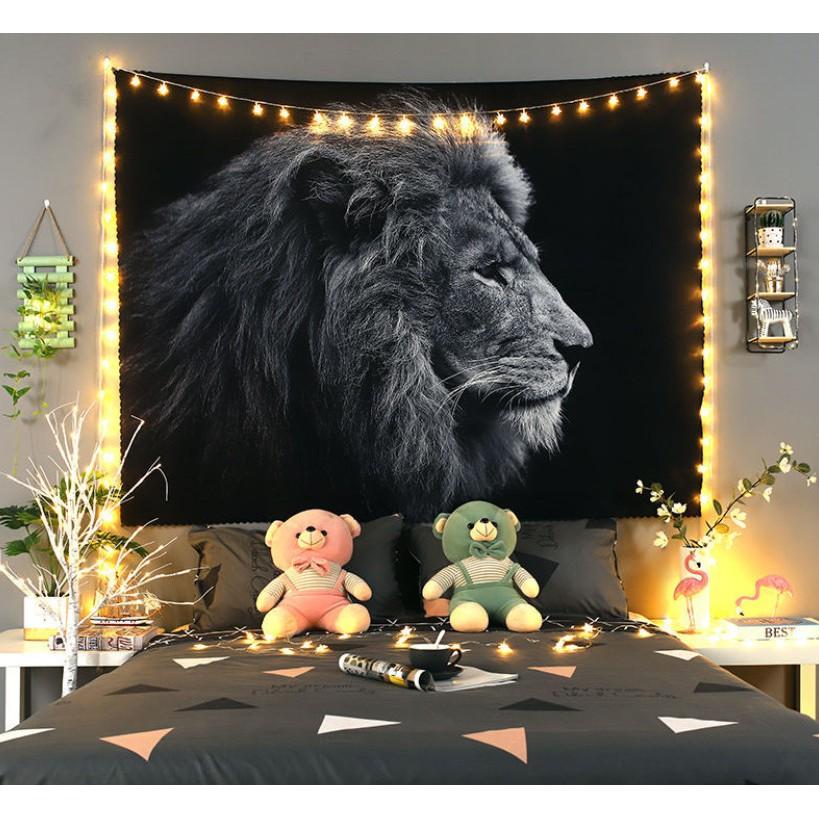 Thảm trang trí - Tranh vải treo tường decor phòng mới lạ hiện đại + Tặng kèm móc treo và đèn nháy siêu hời
