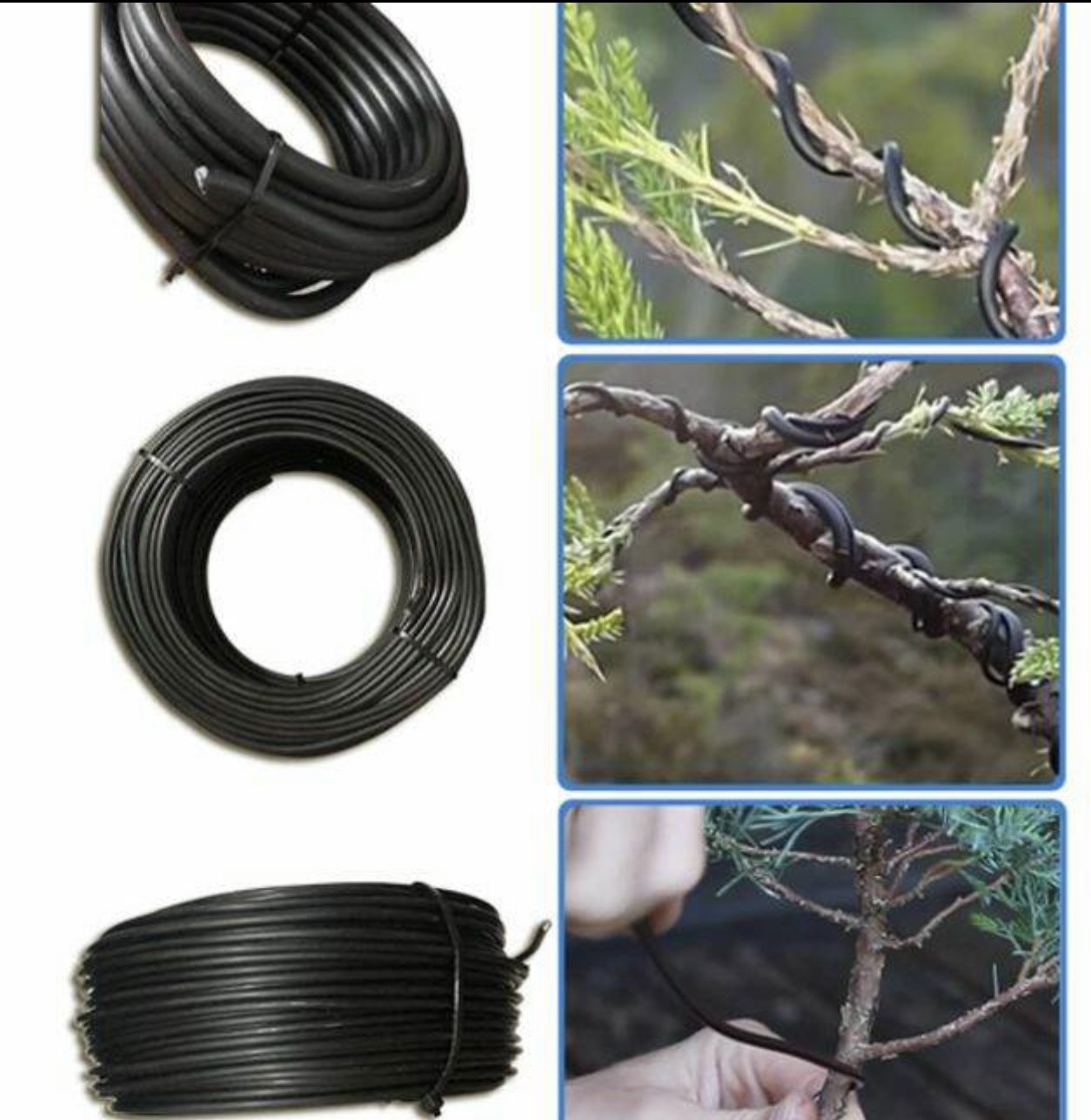 100G Dây Nhôm đen, dây uốn cây, cây cảnh, cây bonsai, dây chất lượng cao, mềm dễ dàng uốn nắn