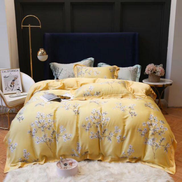 Bộ chăn ga gối lụa tencel cao cấp 4 món