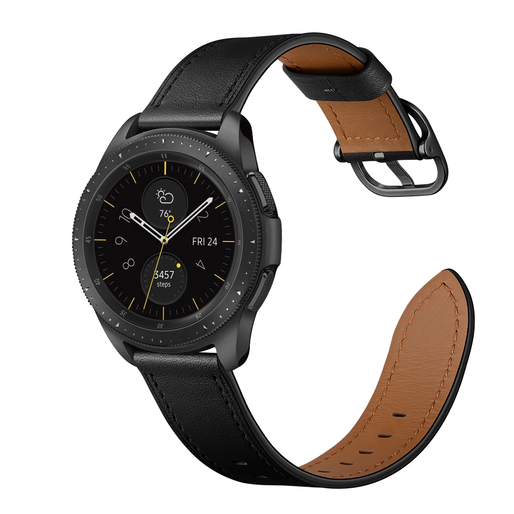 Dây Da Bò Paris Leather cho Galaxy Watch 3 45mm / Galaxy Watch 46 / Huawei Watch GT 2 / Ticwatch Pro (Size 22mm)