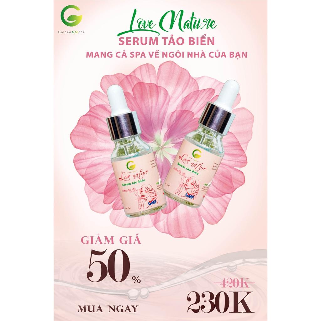 Combo Sữa Rửa Mặt Love Nature 50ML + Kem Mụn Love Nature 15G + Serum Tảo Biển Love Nature 15ML 