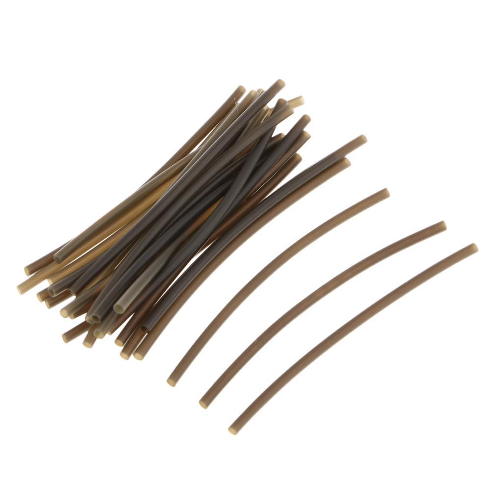 50pcs Diameter 1mm+2mm Heat Shrink Tubing for Fishing Rig Making Tube Carp Fishing Accessory, PVC