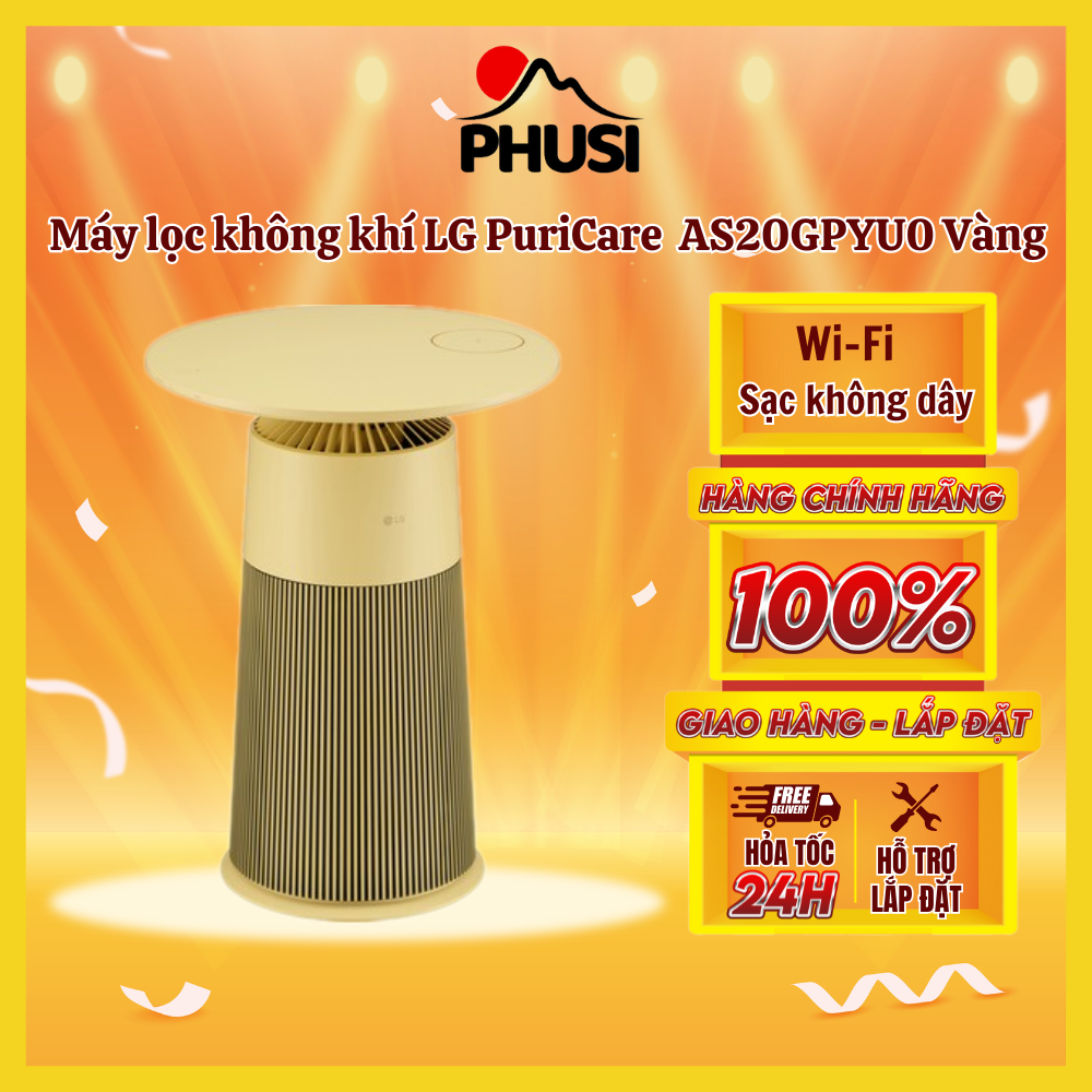 Máy lọc khí LG PuriCare AeroFurniture màu vàng AS20GPYU0 - Hàng chính hãng - Giao HCM