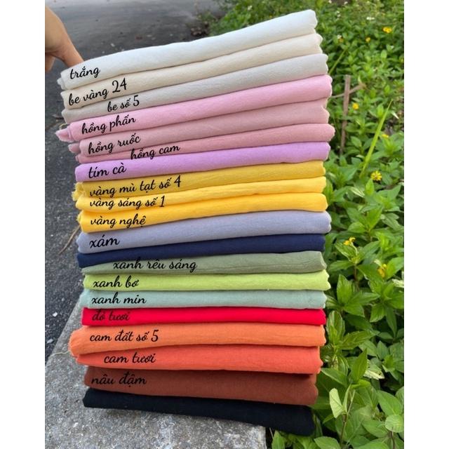 vải thô đũi trơn mềm mát ( thô cara ) 100% cotton