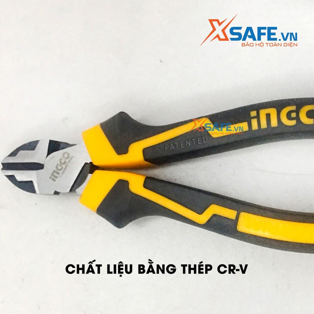 Kìm cắt cách điện cao cấp INGCO 6" 7",chất liệu thép CrV chống rỉ sét siêu cứng tay cầm cao su mềm