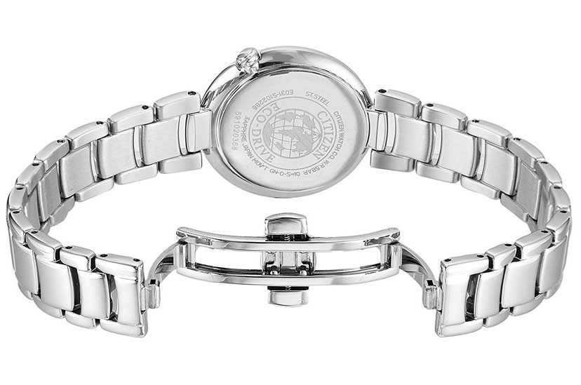 Đồng Hồ Nữ Citizen Dây Thép Không Gỉ EM0331-52E - Mặt Đen (Sapphire)