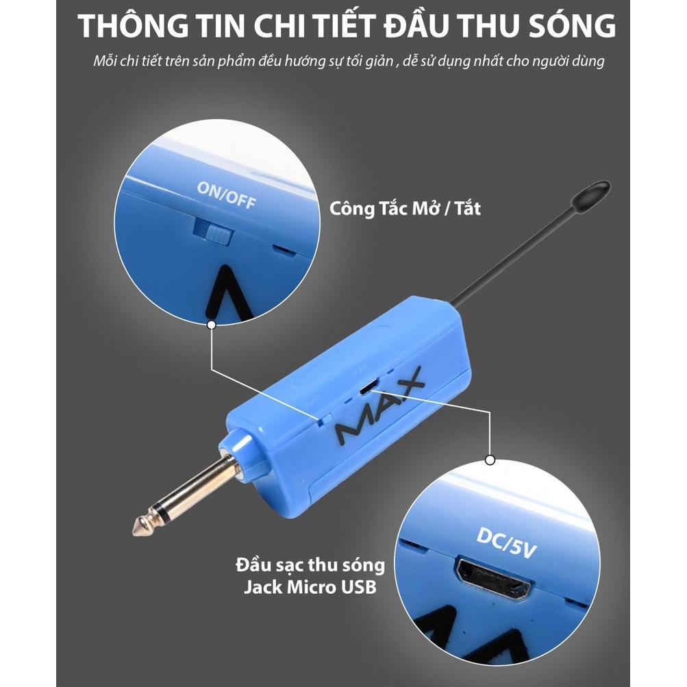 Bộ 2 Micro không dây đa năng Max 56 - Hút âm tốt Hạn chế hú rít - Micro karaoke - BH 1 NĂM