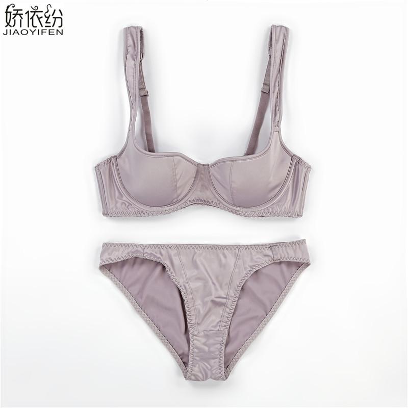 Châu Âu Mới Nữ Gợi Cảm Siêu Mỏng Bộ Áo Ngực Cúp Nửa Mịn Thoải Mái Áo Ngực Quần Bộ Gợi Cảm Cô Gái Áo Ngực Bộ lớn Áo Cúp Ngực