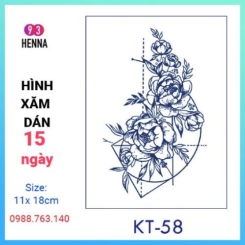 Hình Xăm Dán Tạm Thời Thảo Dược 15 Ngày mã KT58