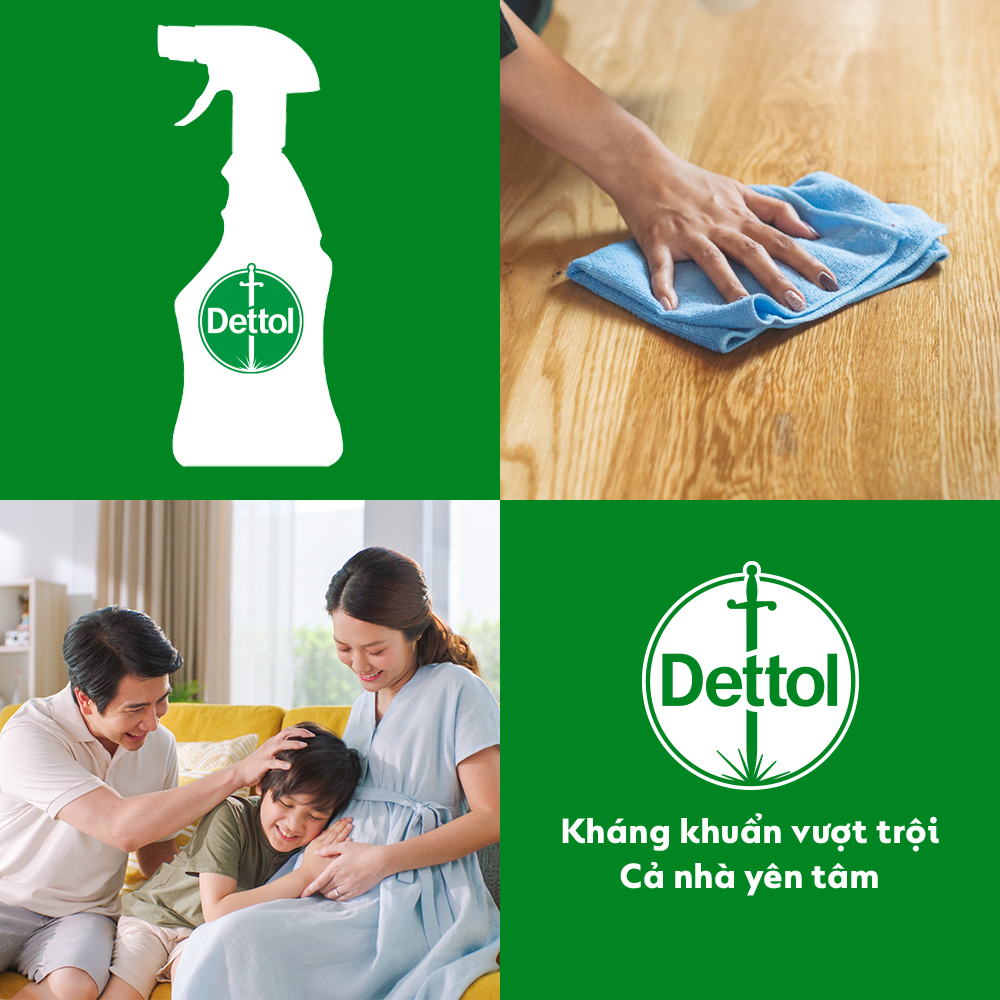 Combo 6 chai xịt vệ sinh bề mặt kháng khuẩn Dettol 500ML