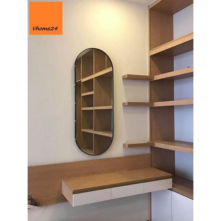 GƯƠNG TREO TƯỜNG DECOR CON NHỘNG VIỀN DA BÒ GTR099MH