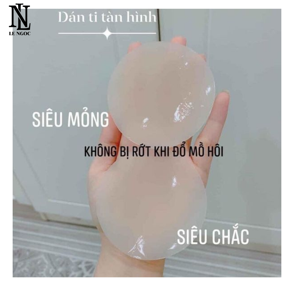 Miếng dán ti, miếng dán ngực tàn hình silicon che đầu ti có thể tái sử dụng nhiều lần- LN009