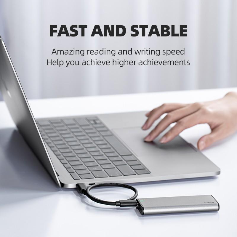 Llano Hộp đựng ổ cứng cổng USB type-C 10Gbps PCIe M2 SATA NVME NGFF 5Gbps cho SSD M.2 2230/2242/2260/2280