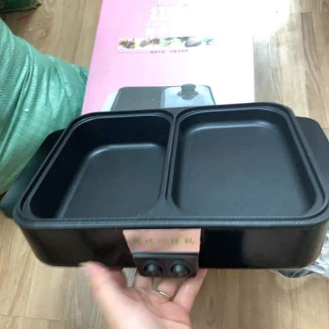 Bếp nẩu nướng 2 ngăn đa năng 2 trong 1