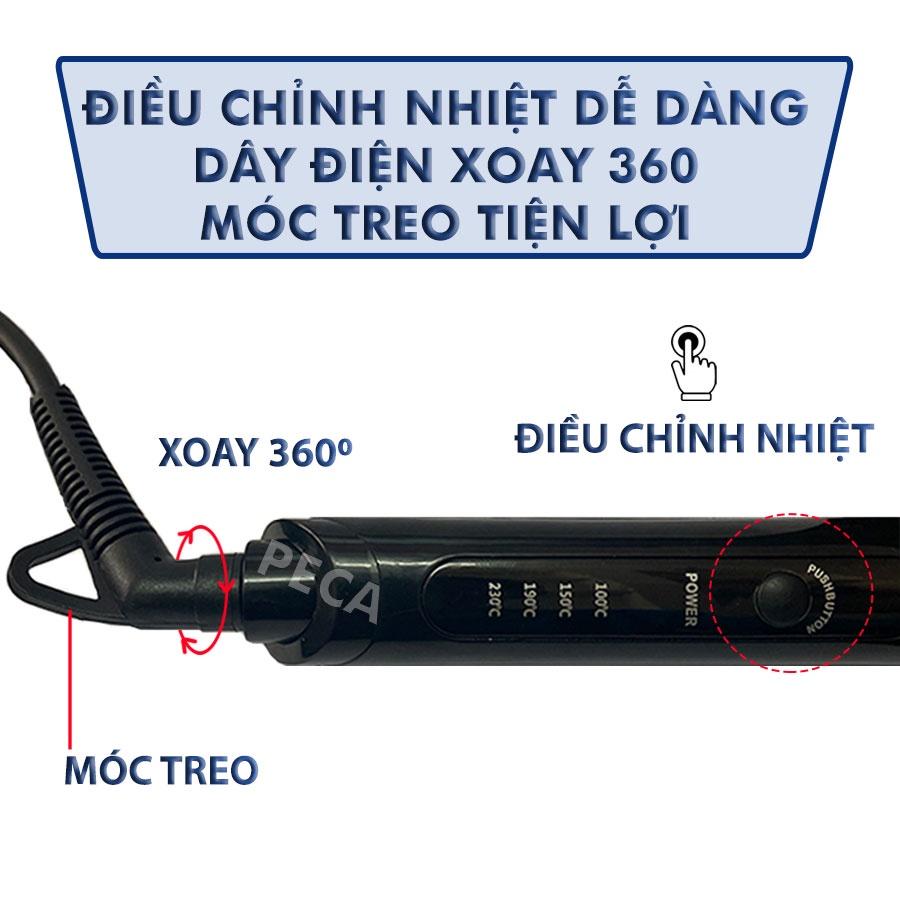 Máy uốn tóc Kemei KM-9942 nóng nhanh điều chỉnh 4 mức nhiệt độ dây điện xoay