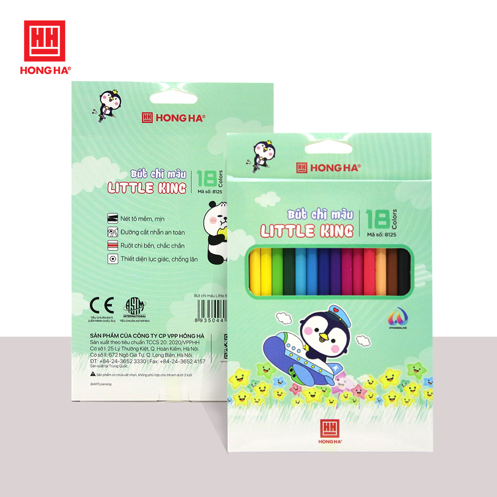 Bút chì màu Hồng Hà Little King 18 màu - 8125