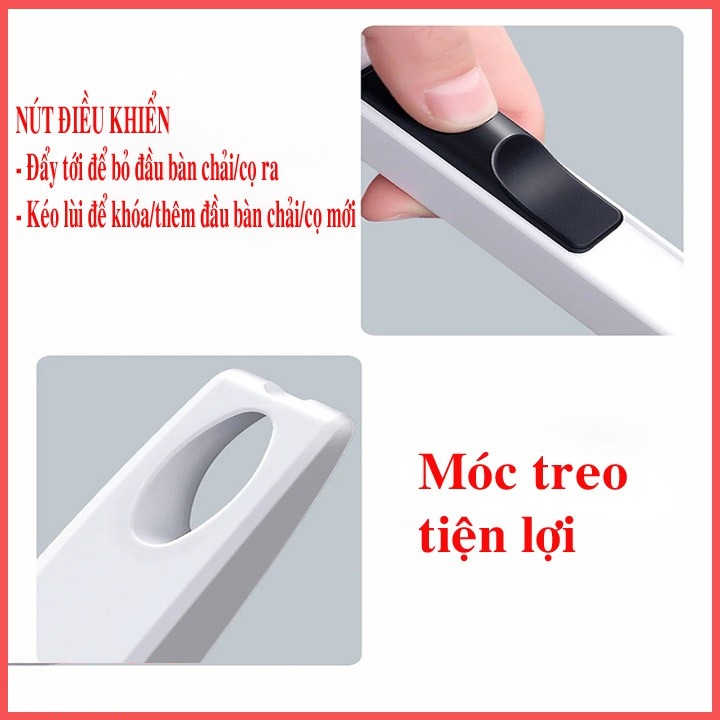 Cọ Bồn Cầu Toilet, Cọ Vệ Sinh Cao Cấp – Đầu Cọ Dùng Một Lần, Cây Gắp Tiện Dụng