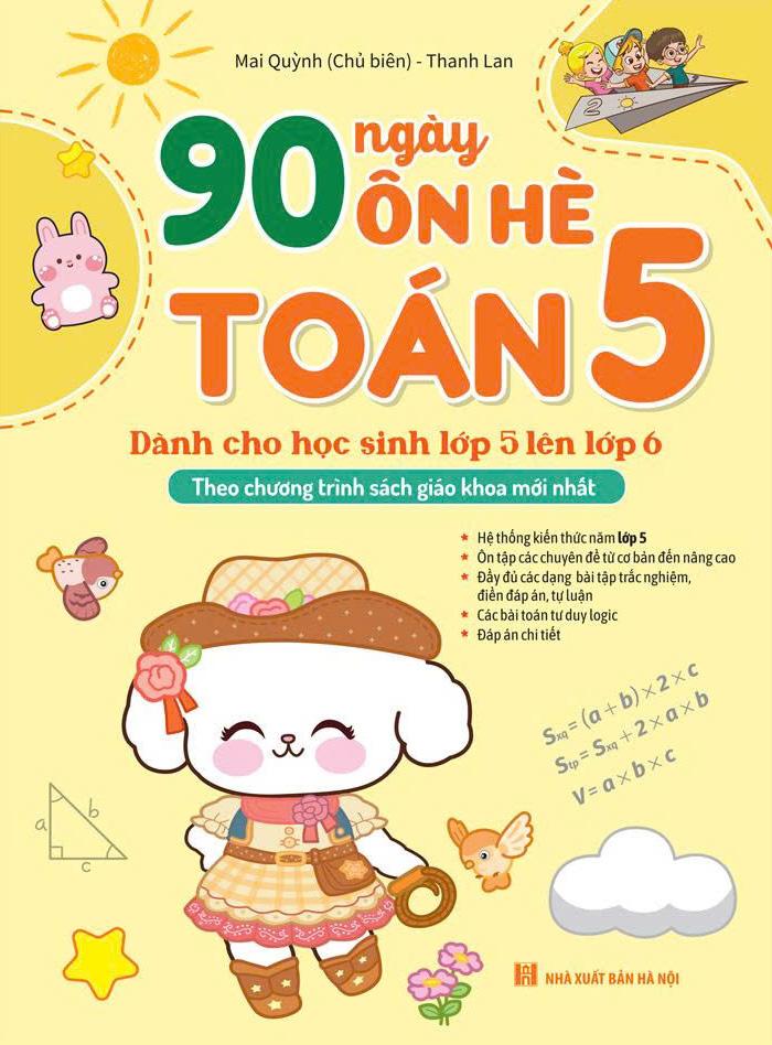 Sách - 90 Ngày Ôn Hè Toán 5 (Dành Cho Học Sinh Lớp 5 Lên Lớp 6)