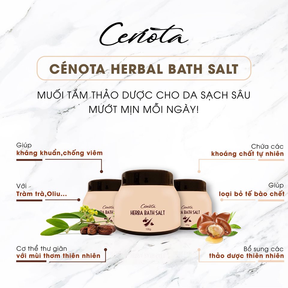 Muối Tắm Thảo Dược Cenota Herbal Bath Salt 100g Chính Hãng