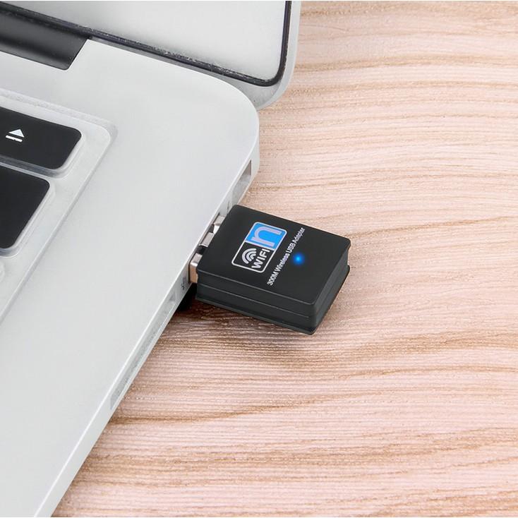 USB wifi -usb thu sóng wifi cực mạnh tốc độ 300Mbps cho máy tính, laptop (Không râu)