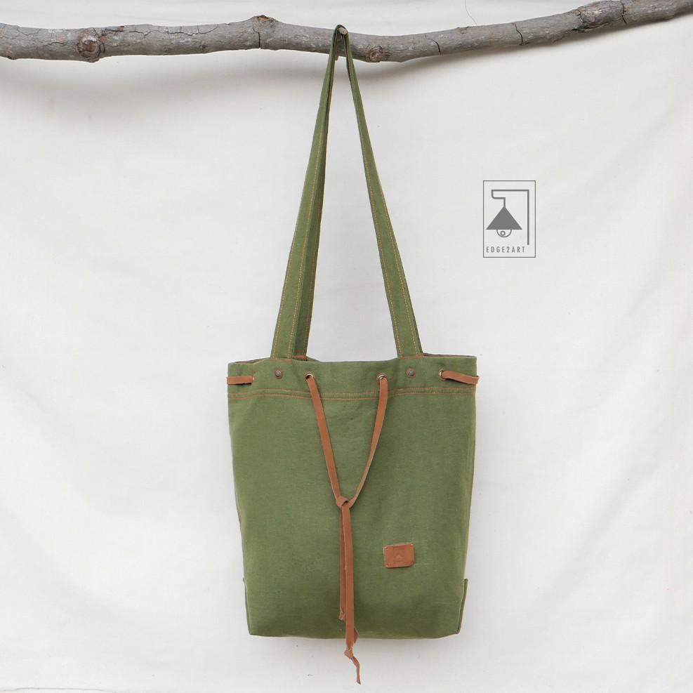 Túi Tote Vải Line PHÈN - Quai Vải Đeo Chéo - Kích Thước 42 x 45 Cm