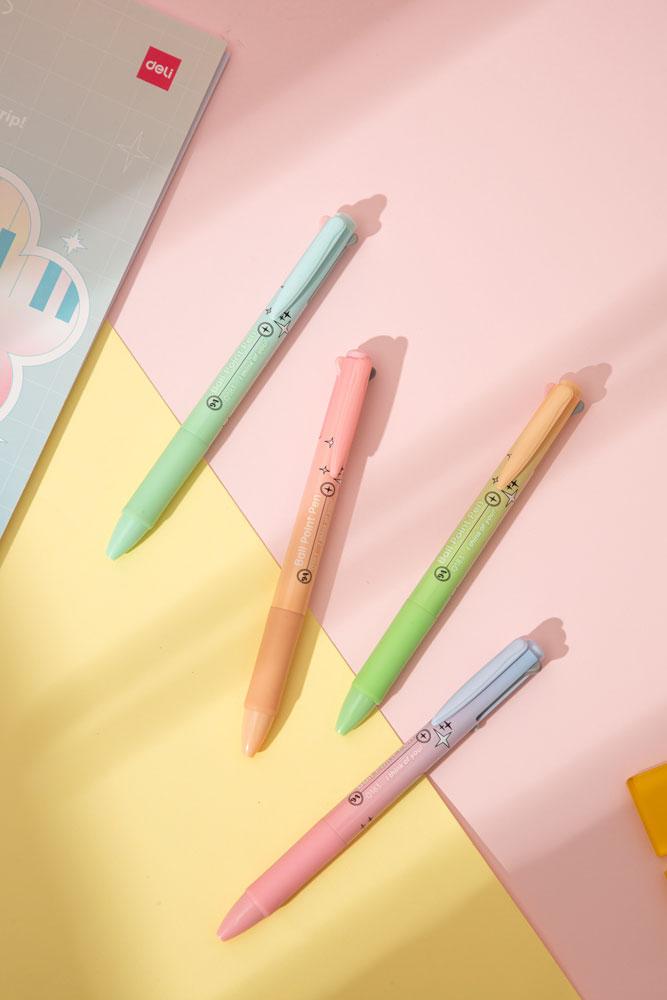 Bút Bi 4 Ngòi 4 Màu Pastel Deli 0.7 mm - Phiên Bản Sơn Tùng M-TP Giới Hạn - Deli Q183 - Mẫu 3