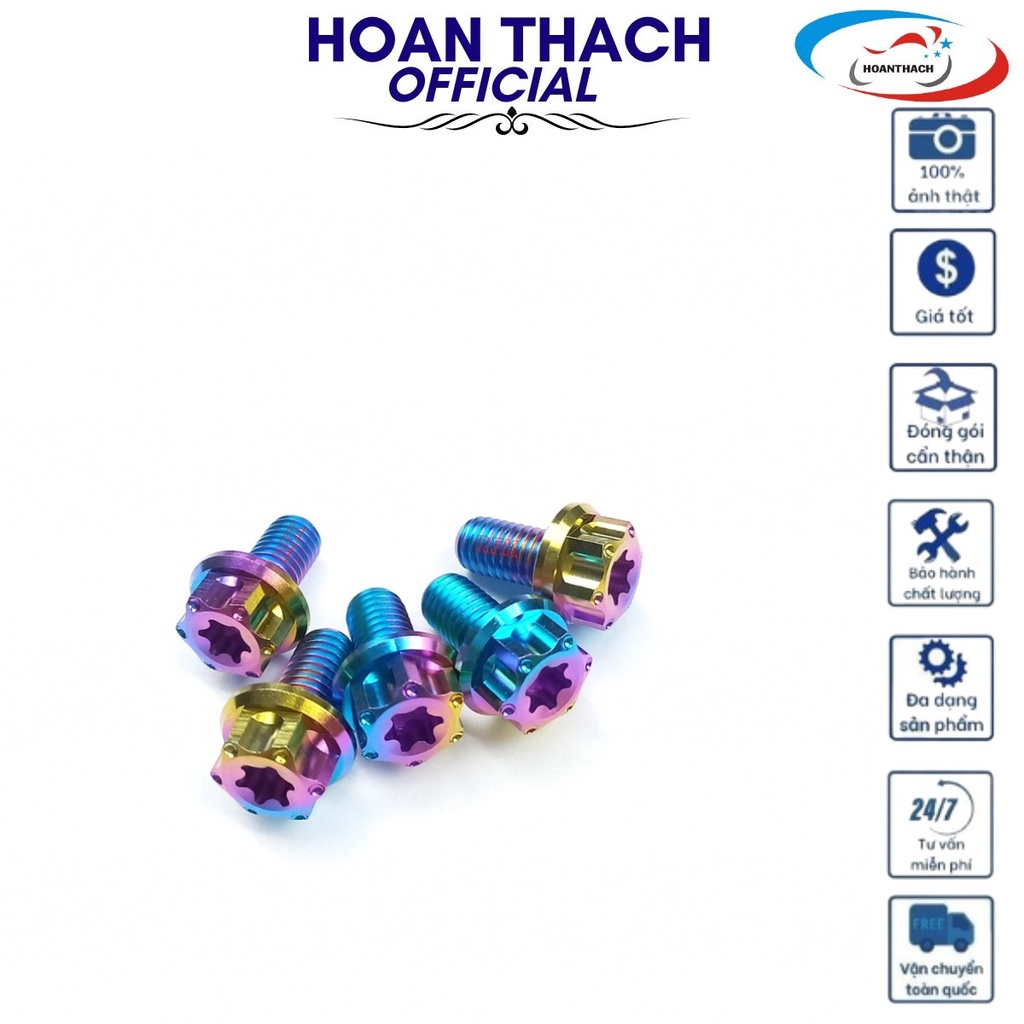 Ốc 8L10 Titan 7 màu Đầu Salaya gắn nhiều dòng xe ,SP017501 (giá 1 con)