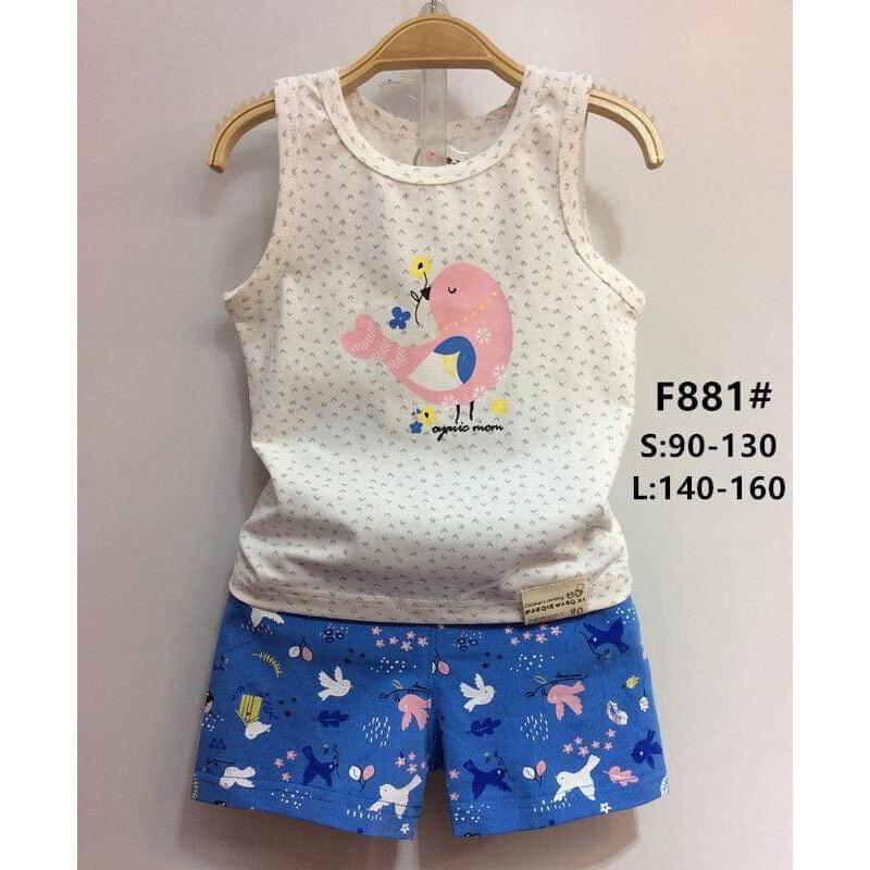 BG825 - Bộ FanQ ba lỗ bé gái size 90-130,140-160