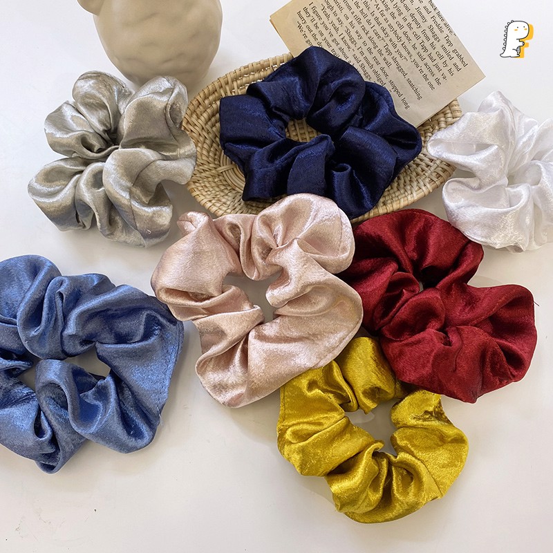 Cột Tóc Vải Scrunchies, Dây Buộc Tóc Scrunchies Nhiều Màu Hàn Quốc SC03 cực kì xinh xắn