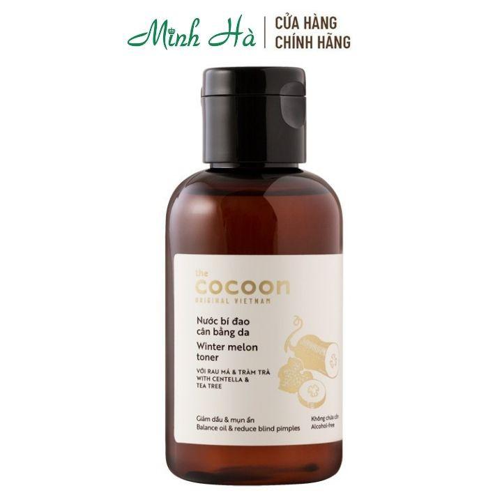 Nước bí đao cân bằng da Cocoon Winter Melon Toner 140ml không cồn, dành cho da dầu mụn - mỹ phẩm MINH HÀ cosmetics