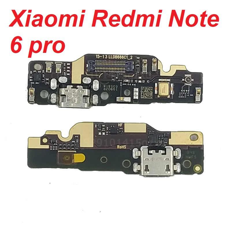 Cụm Chân Sạc Cho Xiaomi Redmi Note 6 Pro Charger Port USB Main Borad Mạch Sạc Linh Kiện Thay Thế