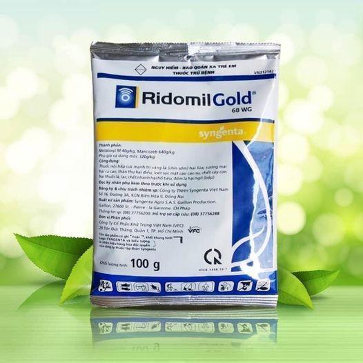 Siêu diệt trừ nấm Ridomil gold với hoạt lực tối ưu Tiêu diệt hoàn toàn nấm bệnh, phục hồi cây trồng hiệu quả gói 100gr