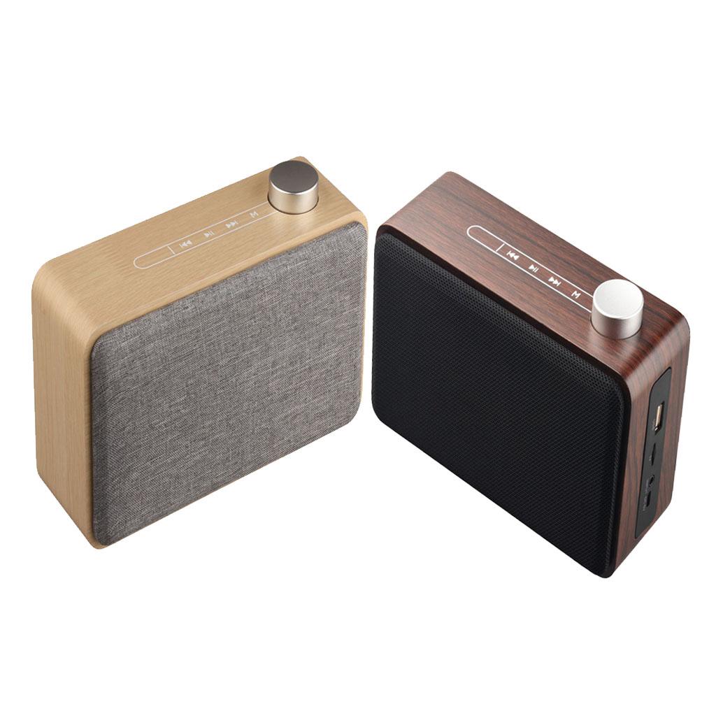 Rechargeable Wireless Wooden Bluetooth Speaker Mini Portable Stereo Speaker