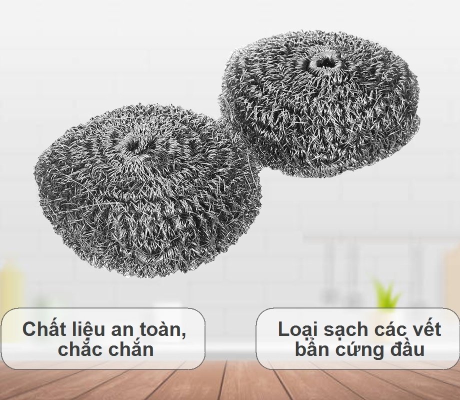 Set 02 cọ xoong nồi bằng thép 25g x 2 - Hàng Nội Địa Nhật Bản nhập khẩu