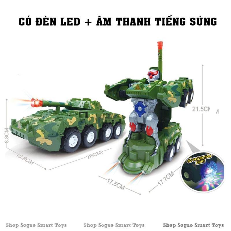 Xe Tăng Đồ Chơi Biến Hình Robot Cỡ Lớn Sogao Có Đèn Led Và Nhạc