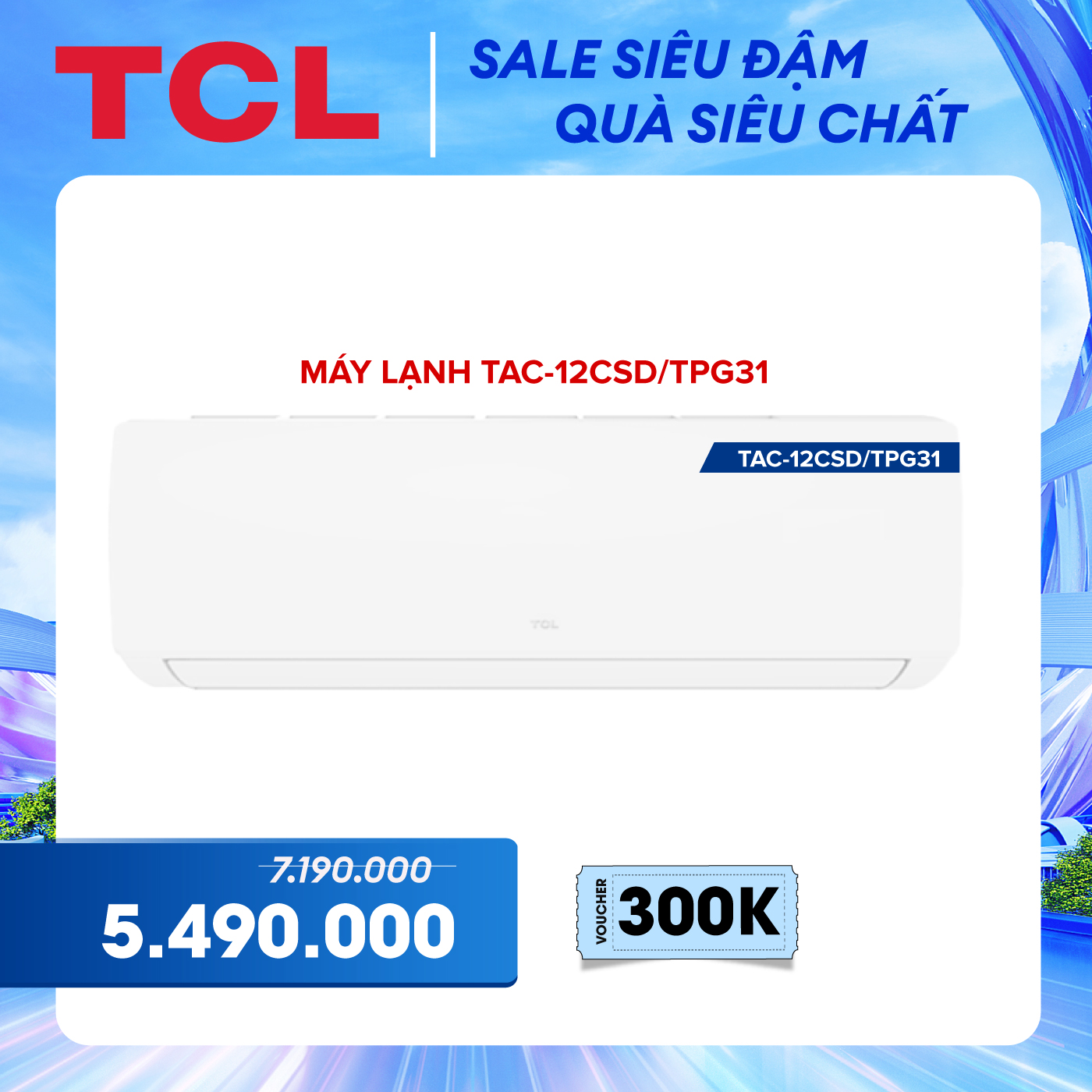 Máy lạnh TCL 1.5 HP TAC-12CSD/TPG31 - Hàng chính hãng