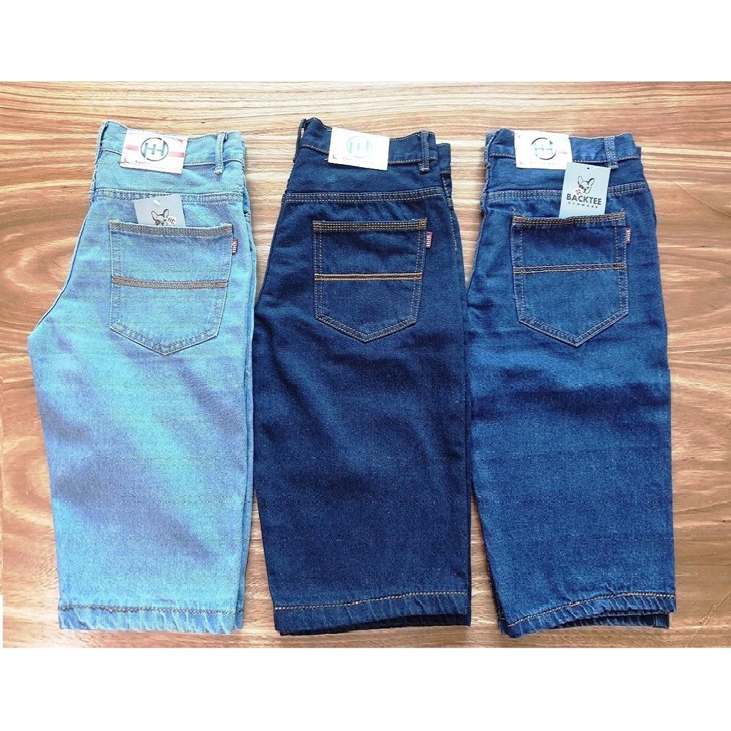 Quần short Jean nam xanh đen vải denim đẹp, quần short jean cao cấp phong cách trẻ trung năng động