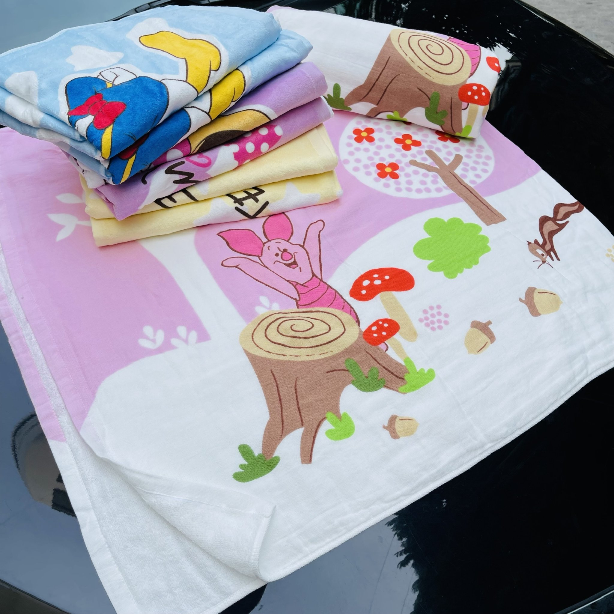 Khăn tắm trẻ em cỡ lớn MJ, chất liệu cotton cao cấp, Xuất Nhật