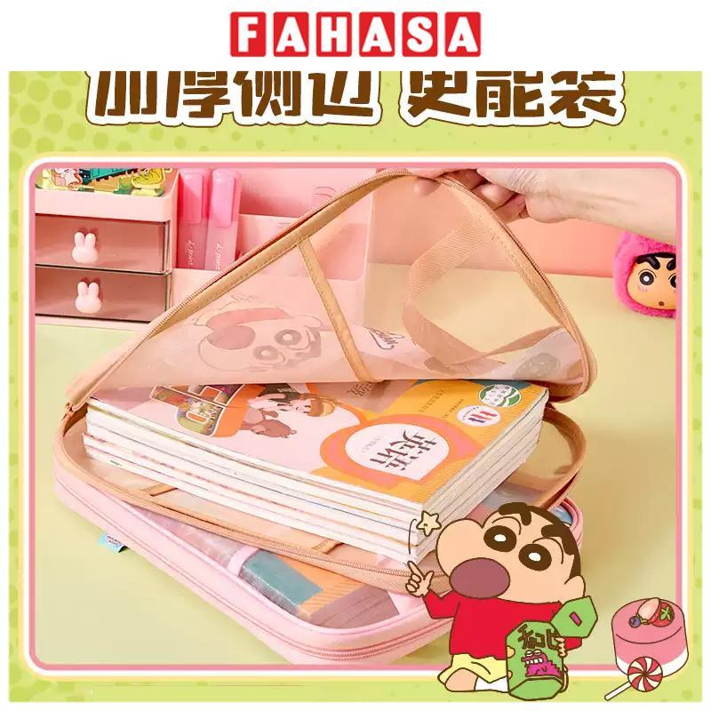 Túi Lưới Crayon Shin-Chan - Deli LB654 - Màu Hồng