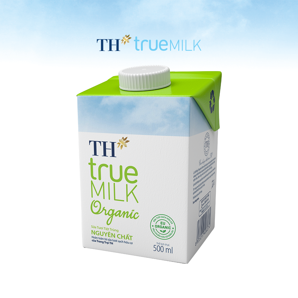 Thùng 12 hộp sữa tươi hữu cơ TH True Milk Organic 500ml (500ml x 12)