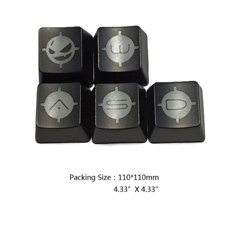 HSV 5Pcs ABS Mechanics Keyboard Keycap Small Devil keycaps ESC WASD Backlight KeyCap