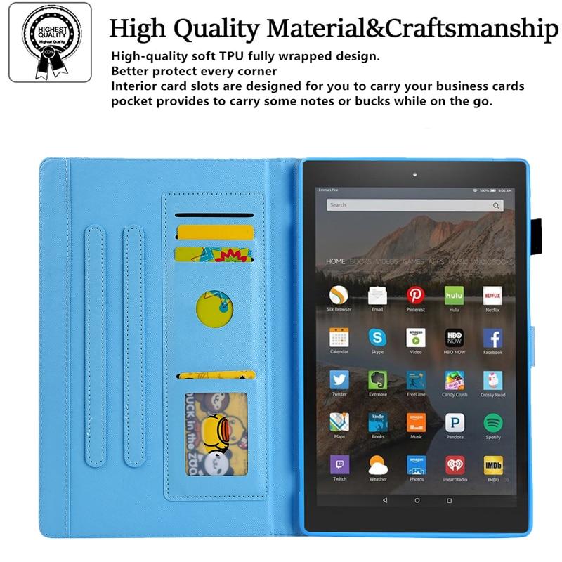 Bao Da Nắp Gập In Hình Hoạt Hình Cho Amazon Kindle Fire Hd8 Hd 8 2018 2017 2016 8.0 Inch
